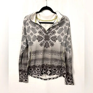 Athleta Sierra Snowflake Half Zip Thermal Top